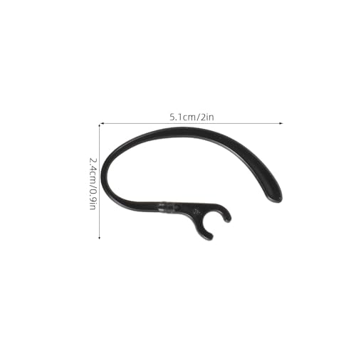 10pcs Wireless Earphone Ear Hooks - 360° Rotatable Silicone Earbud Earloops - Anti-Slip Sports Earbud Holder Clamps - Earpeice Clip Accessories for Secure Fit Black - color: Black