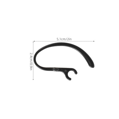 10pcs Silicone Ear Hooks for Wireless Earphones - Anti-Slip Earbud Holder - 360° Rotatable Adjustable Replacement Earloops Ear Piece Clamp for Sports Black - color: Black