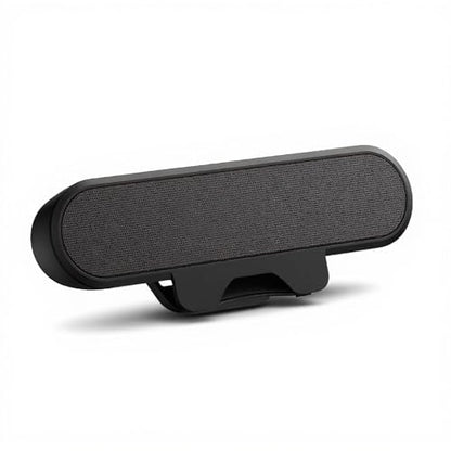USB Powered PC Speaker, Compact Stereo Computer Soundbar with Easy Clamp Design and Volume Control, for Desktop Monitor Laptops