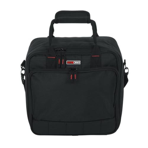 Gator Cases 12 x 12 x 5" Padded Mixer Carry Bag (G-MIXERBAG-1212) | Fits Compact Small Format Mixers, Dual Layer Padding, Organized Cable Storage, Adjustable Removable Shoulder Strap - size: 12"x 12"x 5.5", style: Small Format