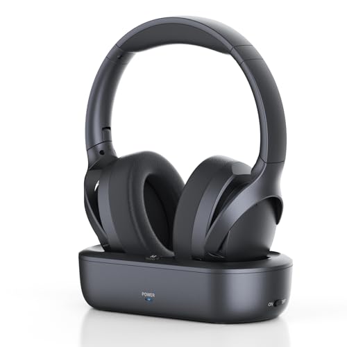 ANSTEN Wireless Headphones for TV Watching with Charging Dock | Digital Optical RCA AUX 3.5MM Over Ear Headset for Seniors, Bluetooth Headphones No Delay, 30 Hrs Playtime, Plug and Play
