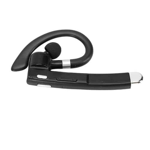 Jiawu Single Ear Bluetooth Headset, Noise Cancelling Dual Mic 180 Deg Rotate Trucker Headset, Wireless Business with USB Adapter for Truck Drivers Business