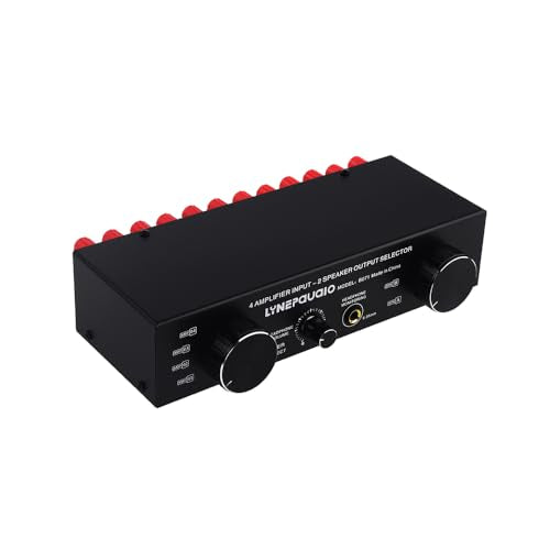 Amplifier Speaker Selector Switch Switcher 4 Input 2 Output or 2 in 4 Out Power Amplifier Speaker Selector Switcher 300W Per Channel Speaker Switch Dispenser