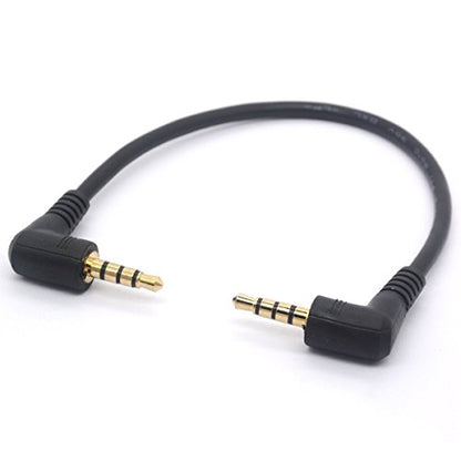 4Pole 3.5mm Audio Cable Right Angle Male to Male 1/8" TRRS Stereo Cord | for iPhone iPad iPod Android Handsets Smartphone Tablets