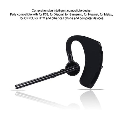 Sanpyl Bluetooth Single Ear (Monaural) Headset, Hands, Caller Registration Number & Voice Activated answering, 9 Hours Call, 1 to 2, Adjustable Microphone, Ergonomic Design