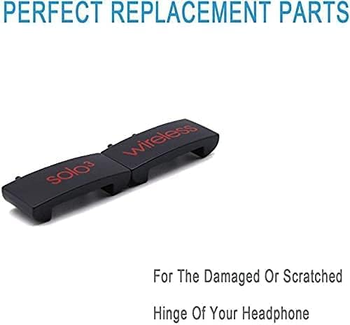 Solo 3 Hinge Replacement Metal Repair Parts for Beats Solo3/Solo2 Wireless Headphone,Durable Repair Kit Replacement Headband Metal Folding Hinge Clip Cover Pin Repair Parts Set（Matte Black+Red） - color: Matte Black+Red