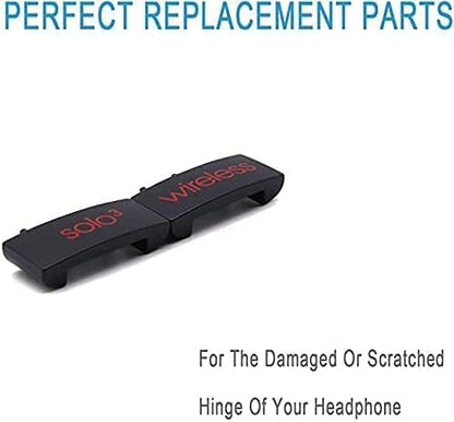 Solo 3 Hinge Replacement Metal Repair Parts for Beats Solo3/Solo2 Wireless Headphone,Durable Repair Kit Replacement Headband Metal Folding Hinge Clip Cover Pin Repair Parts Set（Matte Black+Red） - color: Matte Black+Red