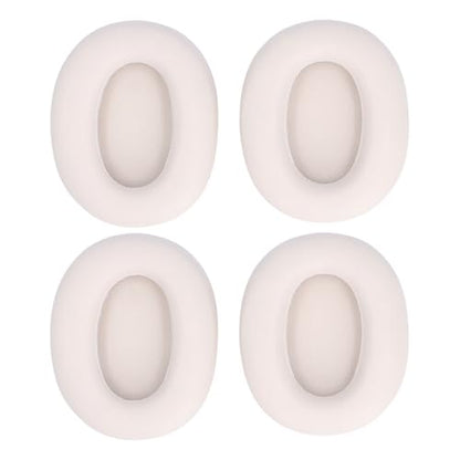 Replacement Earpads, Headphone Ear Cushions, Noise Isolating Memory Foam Soft Protein Leather Headset Ear Pads, 2 Pairs, (White) - color: White
