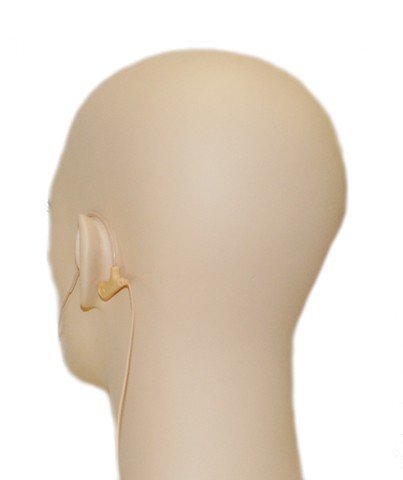 U-Voice UVS70DTF-SH4 Earhook Headset Mic with Detachable Cable & Detachable Frame for Shure Wireless Microphone System - color: Tan with Frame