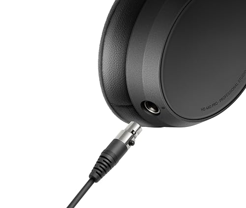 HD 480 PRO Plus Professional Closed-Back Studio Headphones, Black