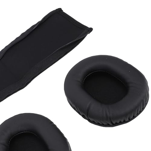 Ejoyous Earpad Headband Protector Set Replacement Ear Pads Headband Cushion Pad Cover Memory Foam Protein Leather with Zipper Closure for M50X M40X M30X M20X Headphone