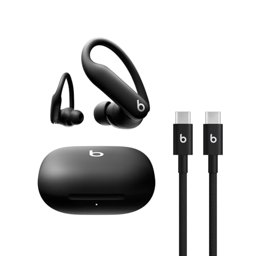 Beats Powerbeats Pro 2 - Wireless Bluetooth Earbuds with USB-C Charging Cables (1.5 m) - Jet Black - color: Jet Black, style: Powerbeats Pro 2 and USB-C Cable
