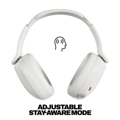 Skullcandy HESH 360 - Bone | 100시간 배터리, 소음 차단 핏, 납작하게 접을 수 있는 디자인, 마이크, 맞춤형 사운드, 여행, 공부, 체육관 - color: 뼈.