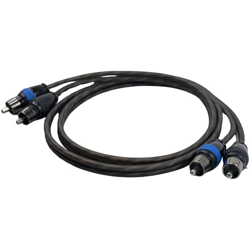 Sky High Car Audio 2 Channel Twisted 3 ft RCA Cables Coated 3' OFC - size: 3 Feet