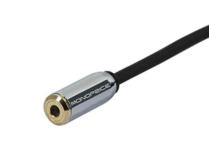Monoprice 110146 6-Inch 3.5mm Stereo Jack Splitter for Mobile - Retail Packaging