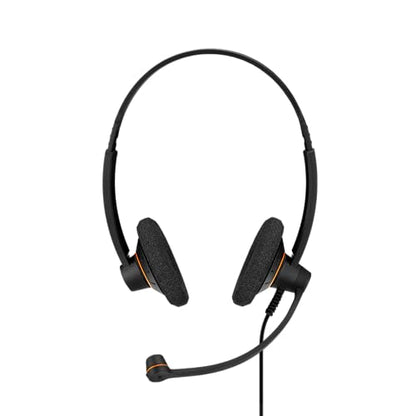 EPOS Sennheiser Consumer Audio SC 60 USB ML (504547) - Double-Sided Business Headset | For Skype for Business | with HD Sound, Noise-Cancelling Microphone, & USB Connector (Black)
