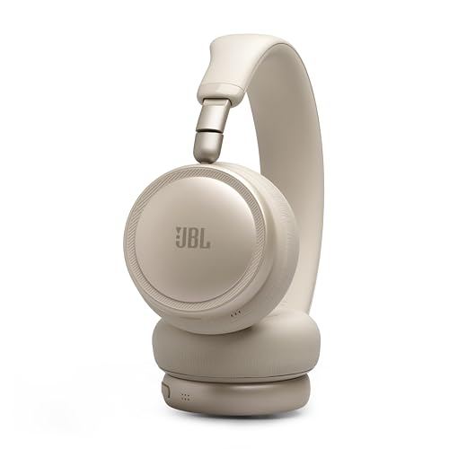 JBL Live 680NC - Noise Cancelling Headphones - Champagne | JBL Signature Sound with Hi-Res Audio wired and wireless, True Adaptive Noise Cancelling 20, real time calibration - color: Champagne