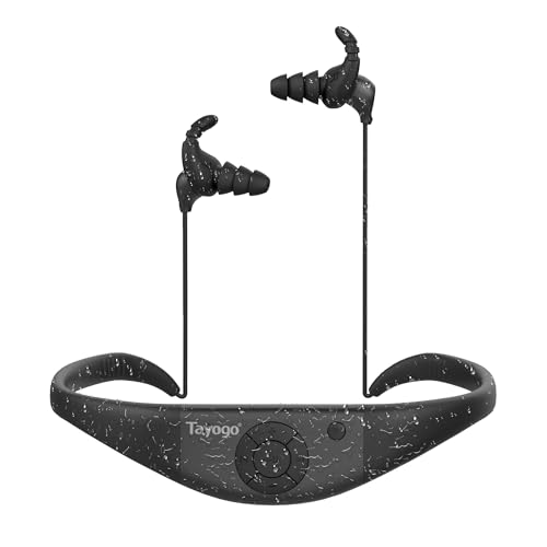 Tayogo 4-in-1 Waterproof MP3 Player for Swimming with Bluetooth and FM - color: black