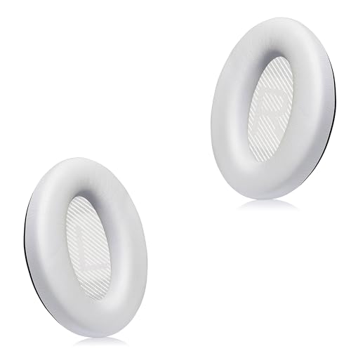 Headphones Replacement Ear Pads, Protein Leather earpad Cushions for Bose Quiet Comfort QC35 Headphones, Replacement Earpads, Softer Memory Foam - White - color: White