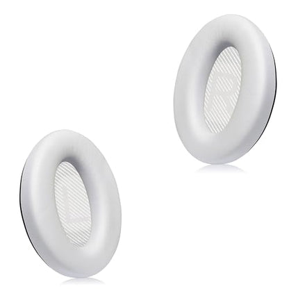 Headphones Replacement Ear Pads, Protein Leather earpad Cushions for Bose Quiet Comfort QC35 Headphones, Replacement Earpads, Softer Memory Foam - White - color: White