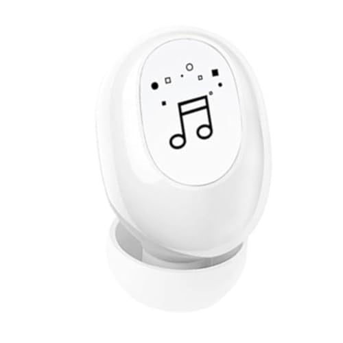 Fabater Single Ear Bluetooth Headset, BT 5.0 3 Hour Playtime Mini Wireless Earbuds, Truck Driver Headset with Touch Control Dual Interconnection IPX4 Sweatproof for Smart Phones PC TV (White) - color: White