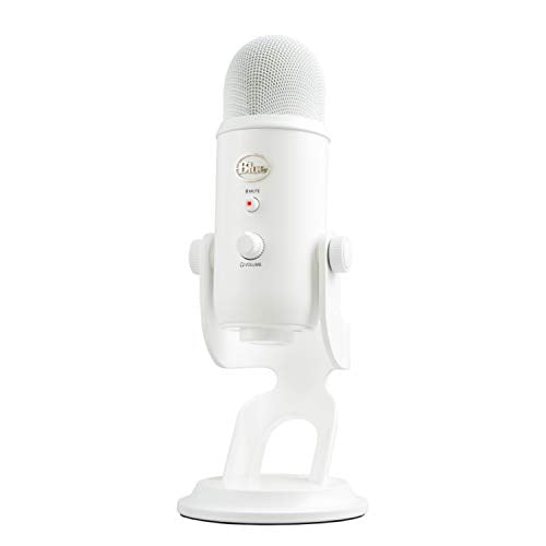 Logitech Creators Blue Yeti USB Microphone for Gaming, Streaming, Podcast, YouTube, Discord, PC, Studio Sound, Plug & Play-Whiteout | For PC and Mac, gaming, recording, streaming, podcasting, Blue VO!CE effects, plug and play, studio use