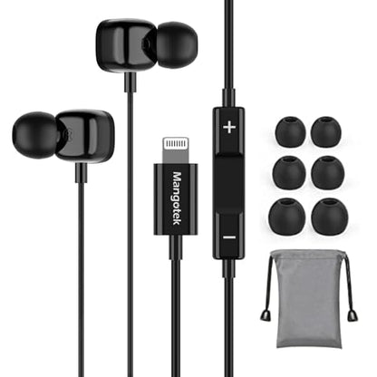Headphones Wired with Lightning Connector, Wired Earbuds for iPhone, Apple MFi Certified Earphones with Microphone & Volume Contro, Compatible with iPhone 14/13/12/11/Pro Max/XR/XS/X/8/7/SE