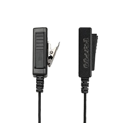 Nylon Braided PTT Surveillance Earpiece for Motorola 2-Pin Radios - style: 1 Pack