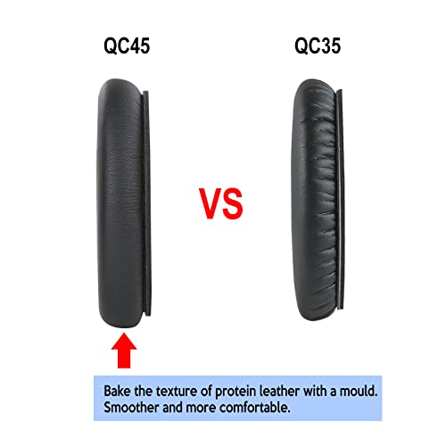 Earpads for Bose QuietComfort 45 QC45 QC35 ii QC35 Ear Pads Headphones Ear Cushions Replacement with Upgraded Memory Foam - color: QC45 Black