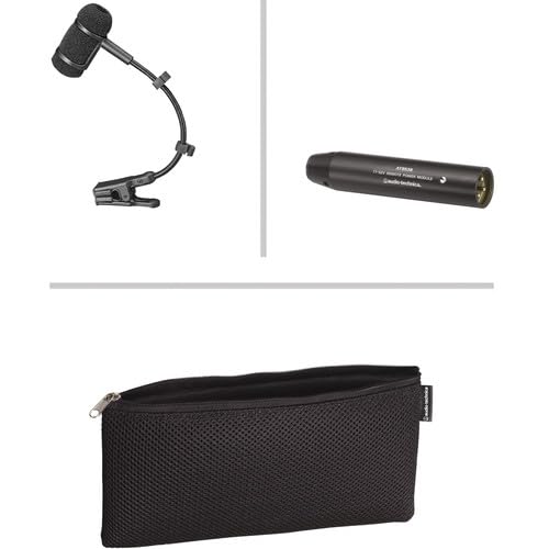 Audio-Technica Pro 35 Cardioid Condenser Instrument Microphone + Microfiber Cleaning Cloth + Goby Labs Microphone Cleaner