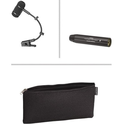 Audio-Technica Pro 35 Cardioid Condenser Instrument Microphone + Microfiber Cleaning Cloth + Goby Labs Microphone Cleaner