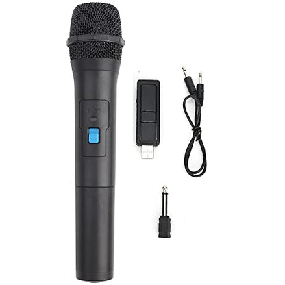 Microphone Handheld VHF Mic, Cordless Universal Microphone with USB Receiver, Multipurpose Microphone for Karaoke Church Speech Wedding Party Singing