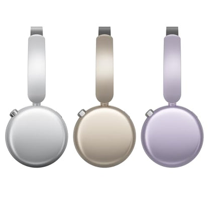 LORELEI Q60 Wireless Bluetooth On-Ear Headphones Lightweight ，Built-in Micphone, 40 Hours Up Battery Life, Bass Mode, Memory Earmuffs (Purple) - color: Purple