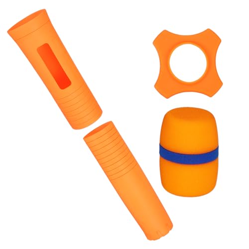 MECCANIXITY Wireless Handheld Microphone Silicone Handle Covers Orange - color: Orange