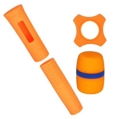 MECCANIXITY Wireless Handheld Microphone Silicone Handle Covers Orange - color: Orange