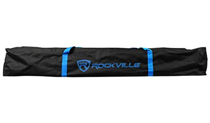 Rockville RVSS2 Black Tripod DJ PA Speaker Stands Pair with Carrying Case | 47"-79" Adjustable Height, 132 lb Capacity Each, Heavy-duty Steel Construction, 23" Base Spread, 1.38" Tubes