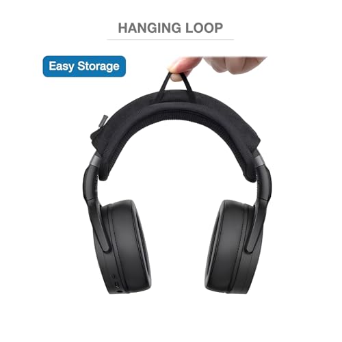 Headband Cushion Cover Compatible with Sennheiser HD450, HD450BT, HD400S, HD 350BT HD4.50BT, HD4.50BTNC, HD4.50SE, HD4.40BT, HD4.30G, HD4.20S, HD458BT, 6mm Thick Cushion with Hanging Loop