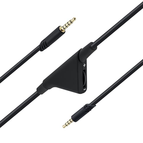 Wigearss 2M 6.5 Feet Replacement Headset Cable - Black - color: Black