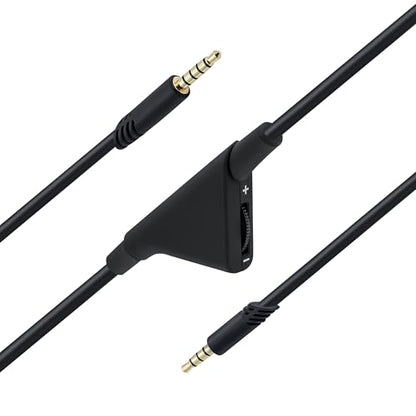 Wigearss 2M 6.5 Feet Replacement Headset Cable - Black - color: Black