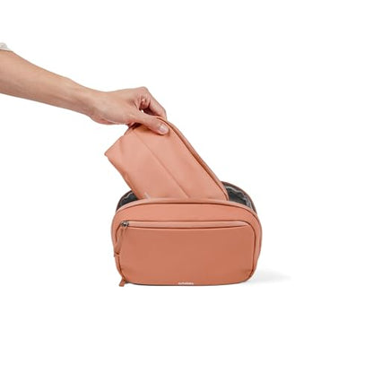 Orbitkey 2-in-1 Tech Accessory Pouch - Rose | Detachable Slim Sleeve | Organizes Cables & Chargers | Water-Resistant Fabric | Travel Ready - color: Rose