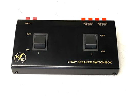 A/B A+B Switch 1 in - 2 Out 2 Way Stereo Receiver Speaker Set Selector