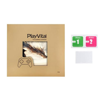 PlayVital Full Set Skin Sticker for ps5 Slim Console Disc Edition (The New Smaller Design), Vinyl Skin Decal Cover for ps5 Controller & Headset & Charging Station - Cloudwalker's Encounter - color: Cloudwalker's Encounter