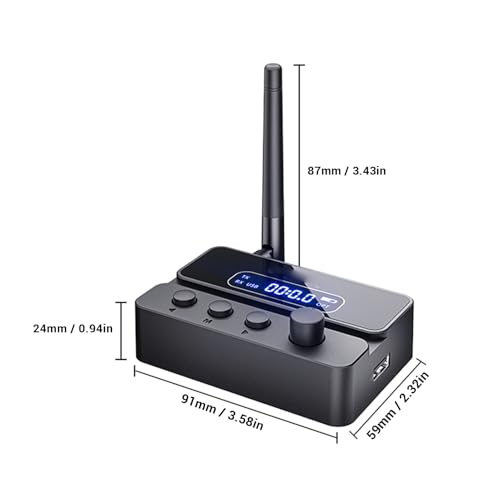 Eujgoov Bluetooth 5.3 Transmitter and Receiver Low Latency Wireless Audio Adapter for Speaker Music Streaming Stereo System