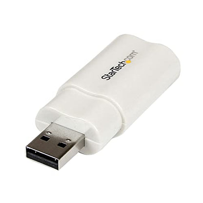 StarTech USB to Stereo Audio Adapter Converter, TAA (ICUSBAUDIO) | USB External sound Card, Laptop sound Card
