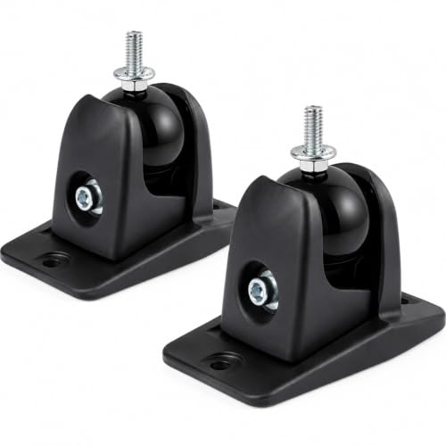 Jumbl Speaker Wall Mount Brackets, 1/4-20 Thread, 2 Pack, Black - color: Black