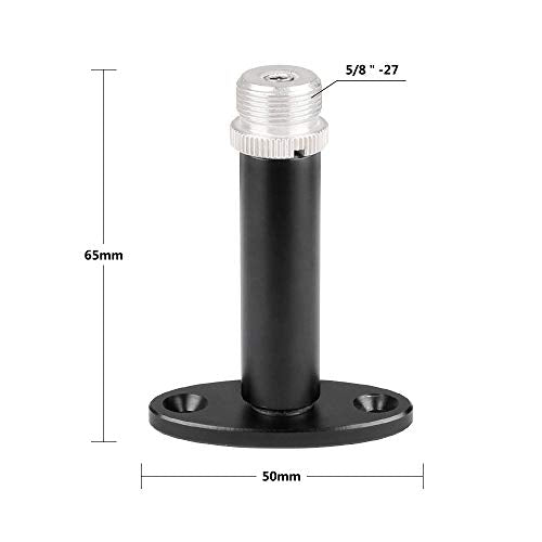 CAMVATE Wall Mount Bracket With 5/8"-27 Male Screw for Mic Microphone Mount (Pack of 2) - size: 5 x 6.5 x 2.2 cm (Pack of 2)