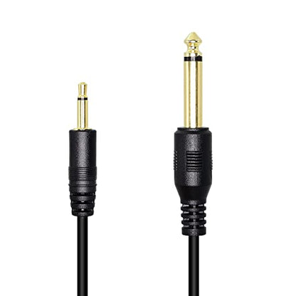 1/8 to 1/4 Stereo Cable,2M/6.56FT Gold Plated 3.5mm Male to 6.35mm Male TS Mono Audio Cable for Amplifier, Speaker,Guitar and Home Stereo System - color: 6.35mm mono male to 3.5mm mono male