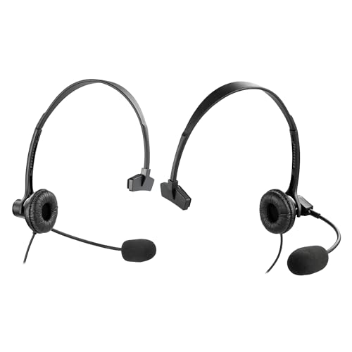 Arrowmax AHDH1000-M3 Over Head Headset Boom Mic Compatible with Rocky Talkie Expedition Radio Motorola M5 Plug GP328 Plus PRO5150 Elite