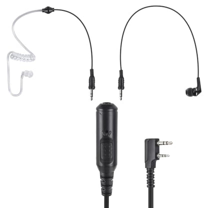 2-Way Radio Earpiece Ear Piece Headset to 3.5mm Aux Audio Earphone for Baofeng uv5r uv 5r uv-5r for Retevis rt21 rt22 for Sancom for Kenwood 2 Pin Walkie Talkies