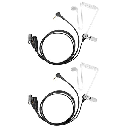 1 Pin 2.5mm Earpiece Headset for Motorola Radio Talkabout T200 T260 T600 T800 MH230R MR350R MT350R Walkie Talkie with Covert Acoustic Tube and PTT mic (2 Pack)